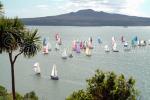 ID 4721 2003 Coastal Classic race fleet in the Rangitoto Channel, outbound from Auckland, NZ.